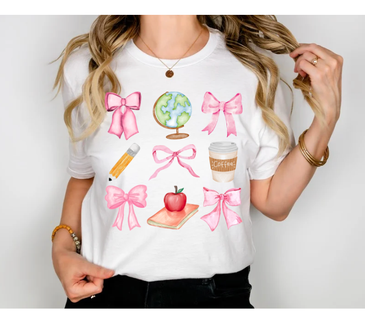 School Coquette Print Tee