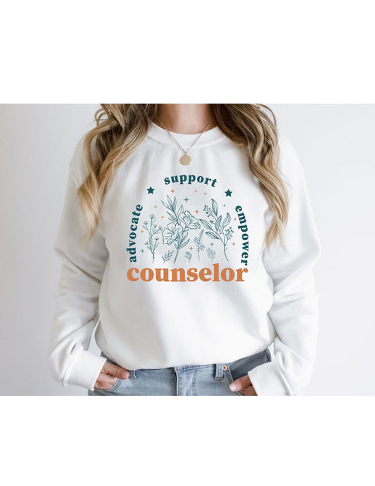 Spring Counselor Print Crew/Hoodie