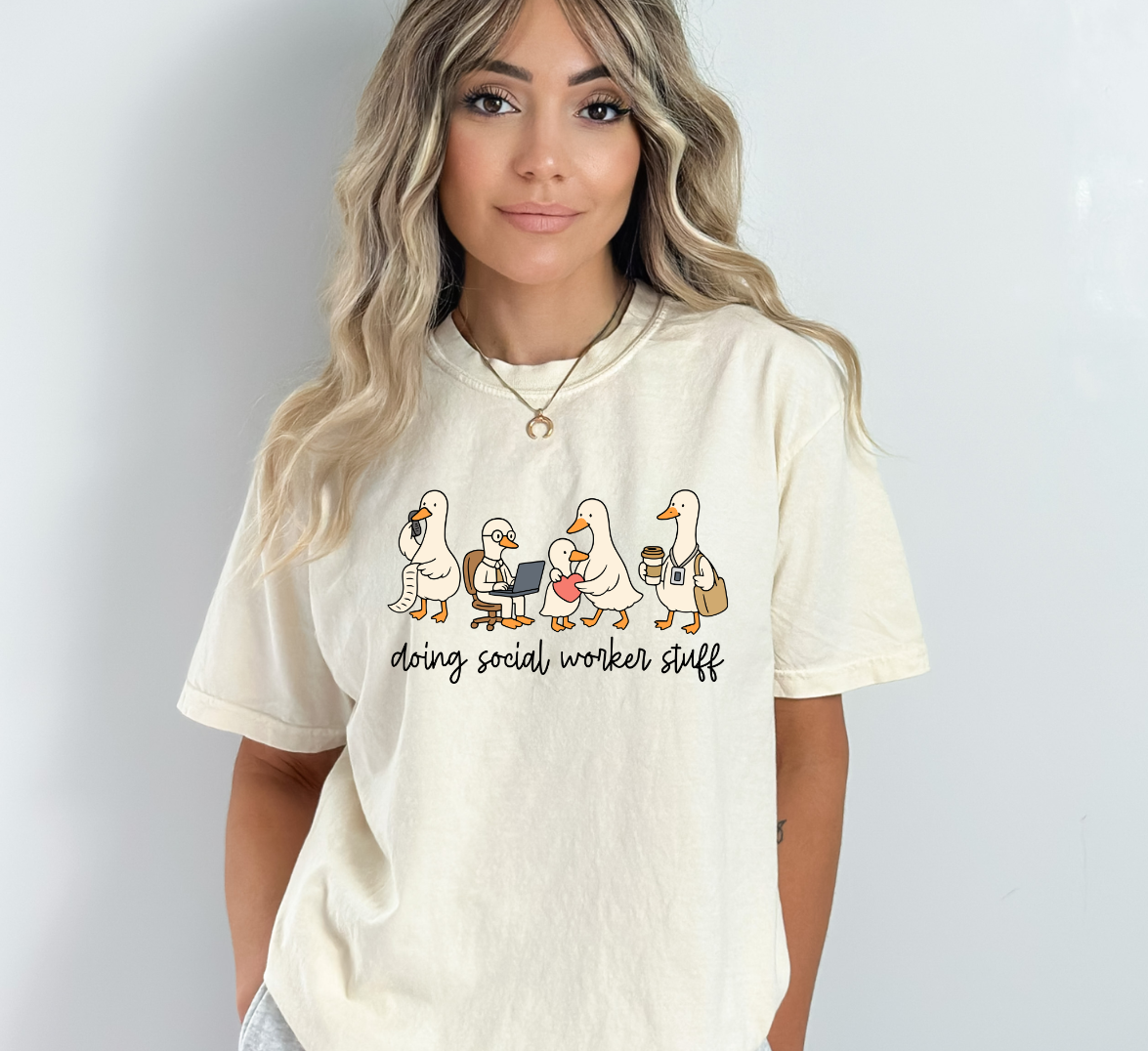 Doing Social Worker Stuff Print Tee