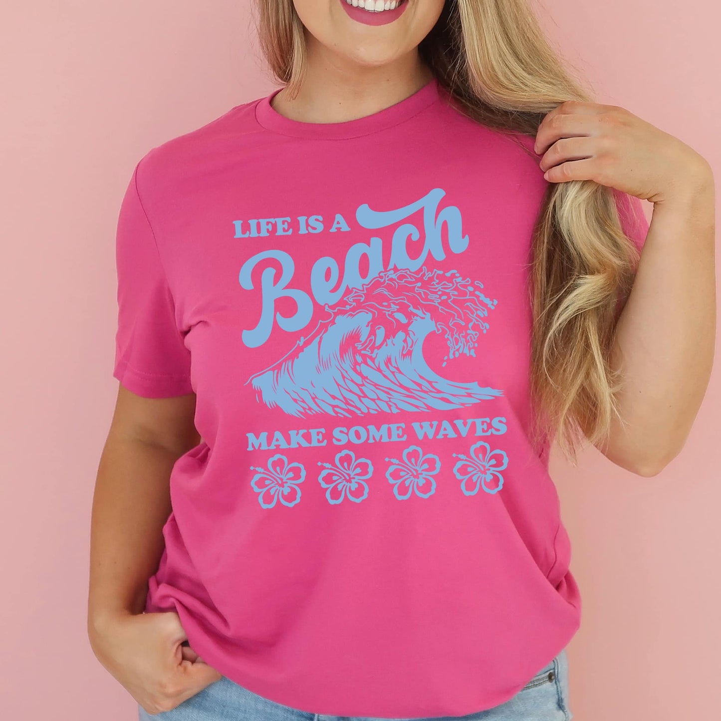 Life Is A Beach Print Crew