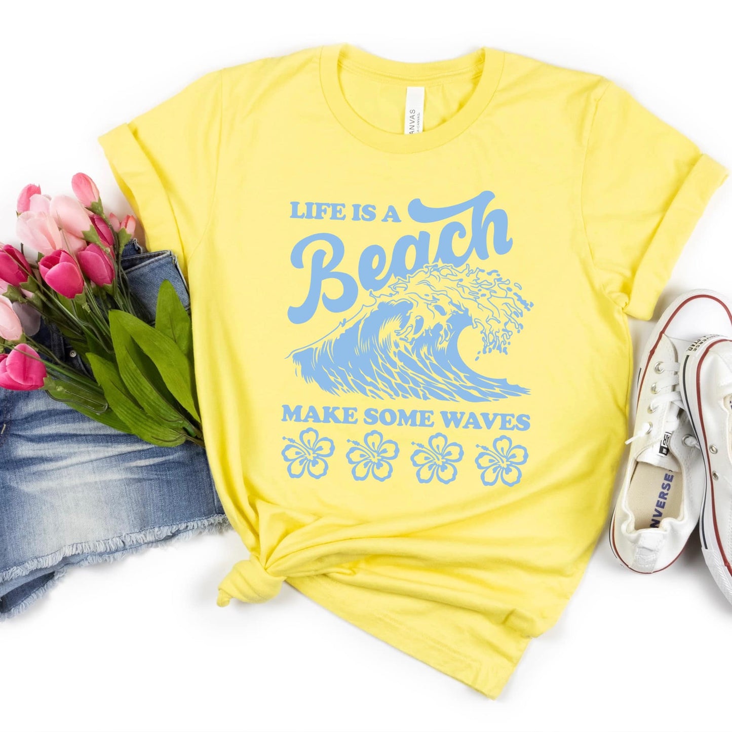 Life Is A Beach Print Tee