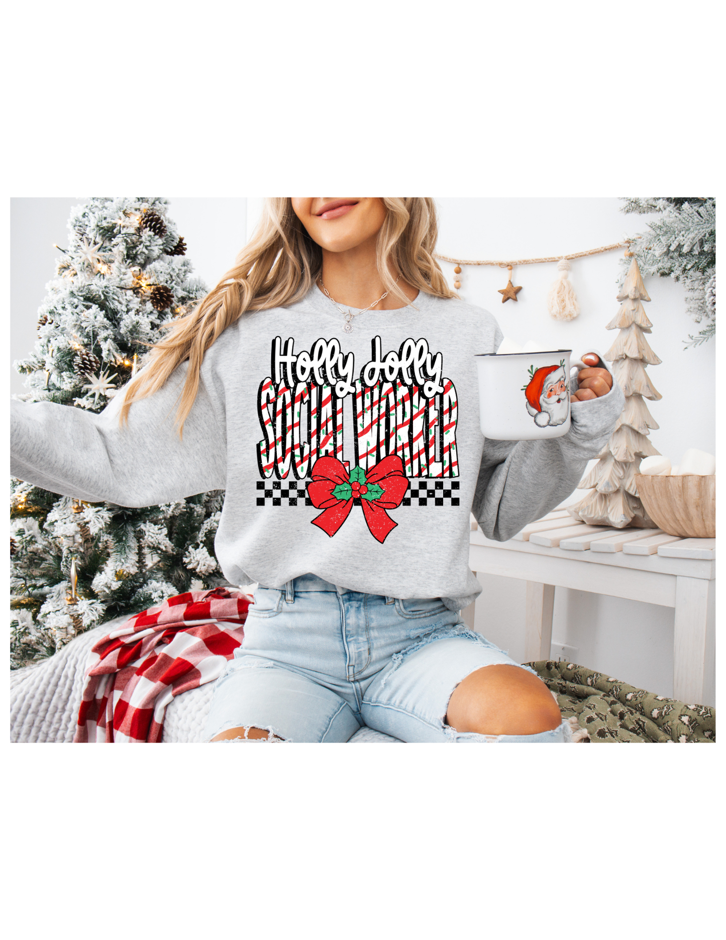 Holly Jolly Social Worker Print Crew