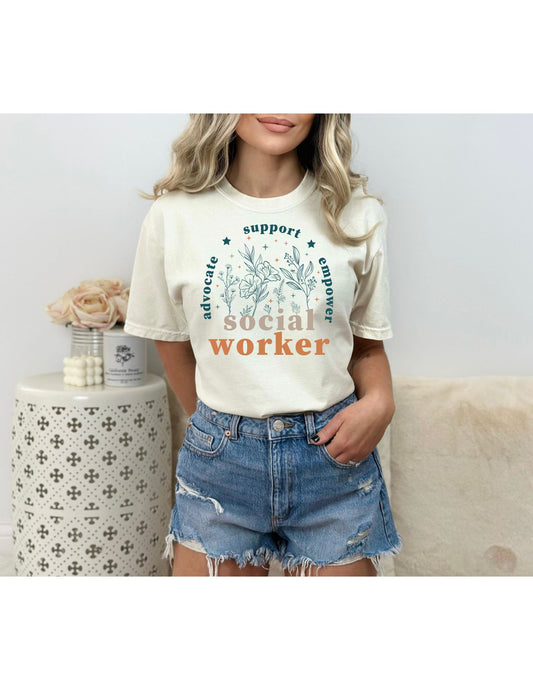 Spring Social Worker Print Tee
