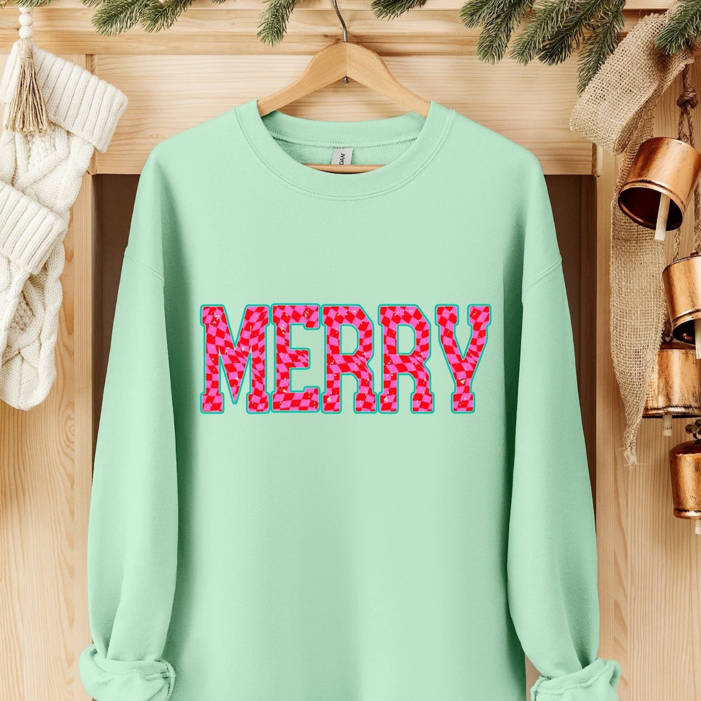 Merry Red and Pink Print Tee