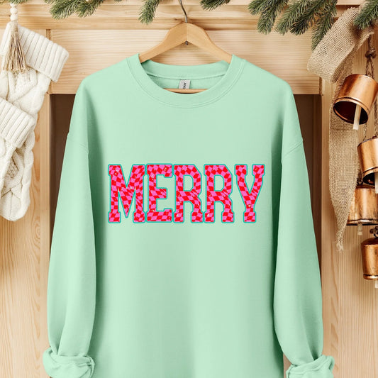 Merry Red and Pink Print Tee