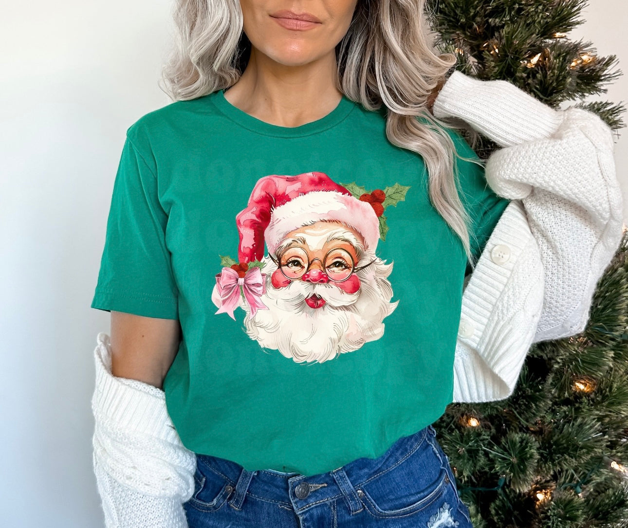 Santa's Face Print Tee