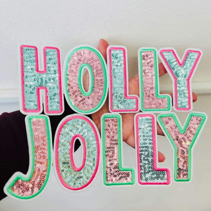 Sequin Patch Holly Jolly Tee