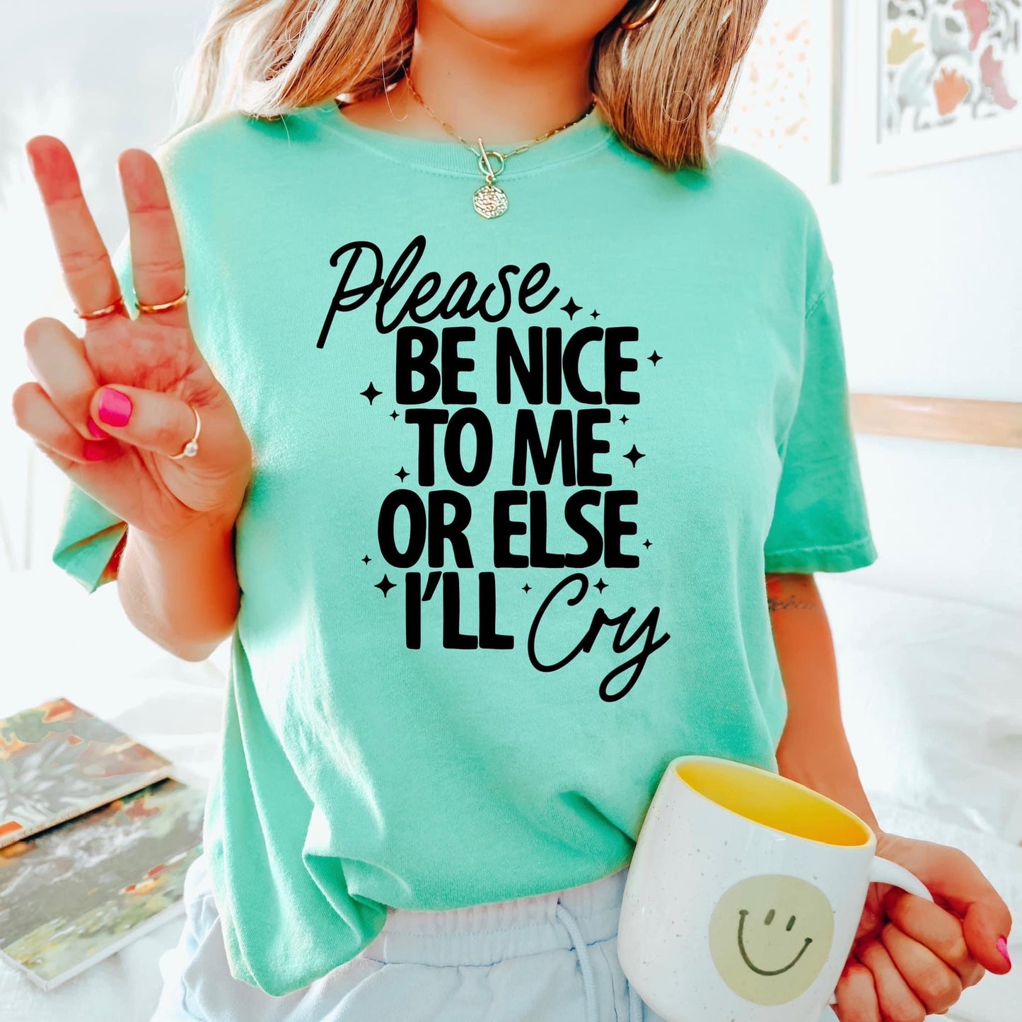 Please Be Nice Print Tee
