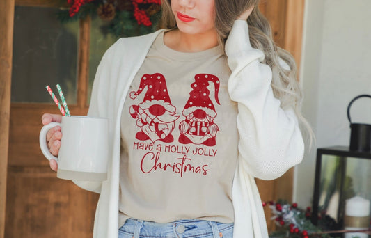 Christmas Gnomes Print Tee