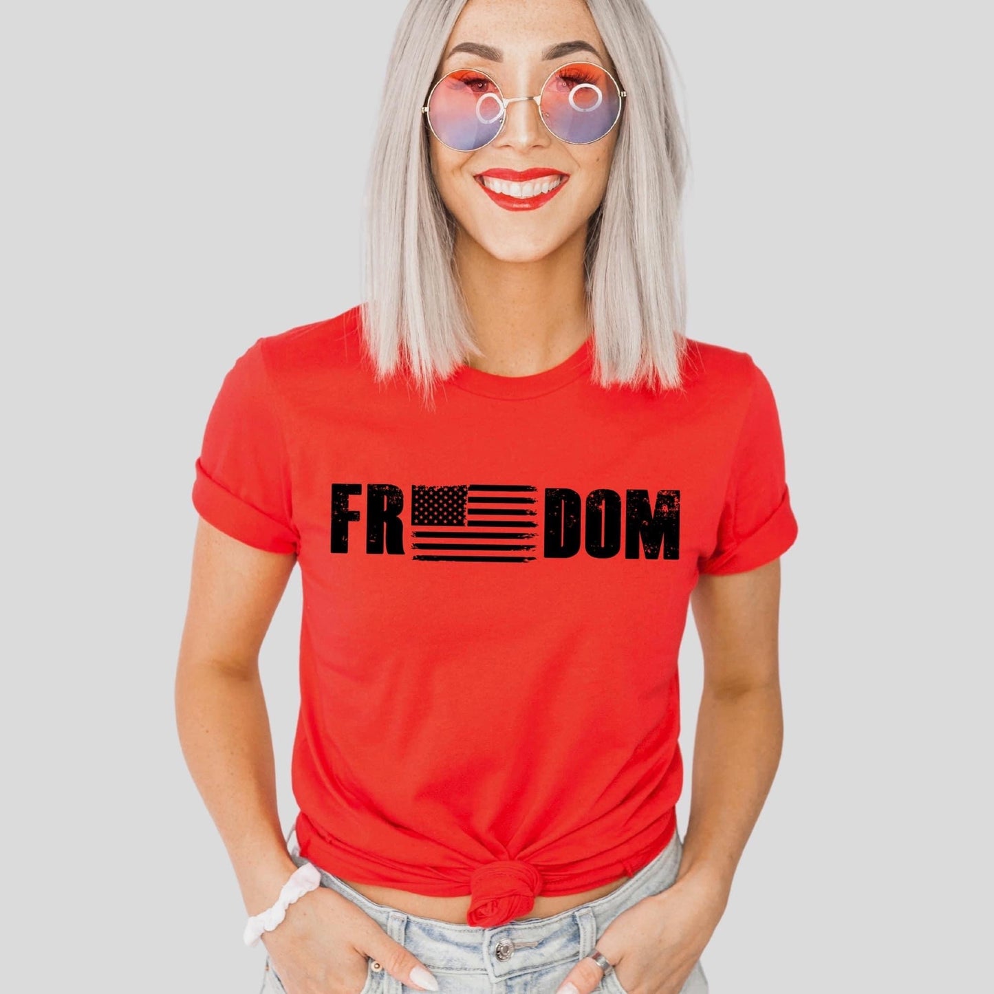 Freedom Flag Print Tee