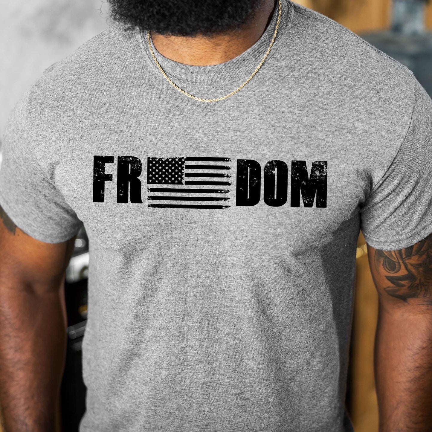 Freedom Flag Print Crew