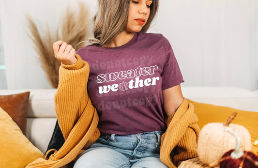 Sweater Weather Print Tee