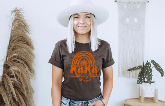 Thankful Mama Print Tee