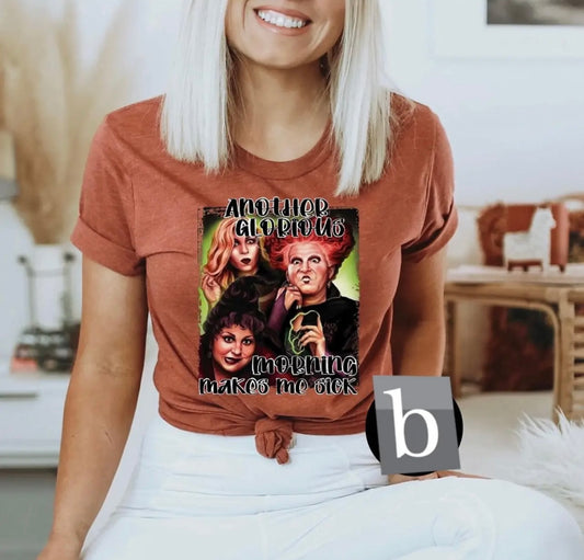 Glorious Morning Three Witches Print Tee