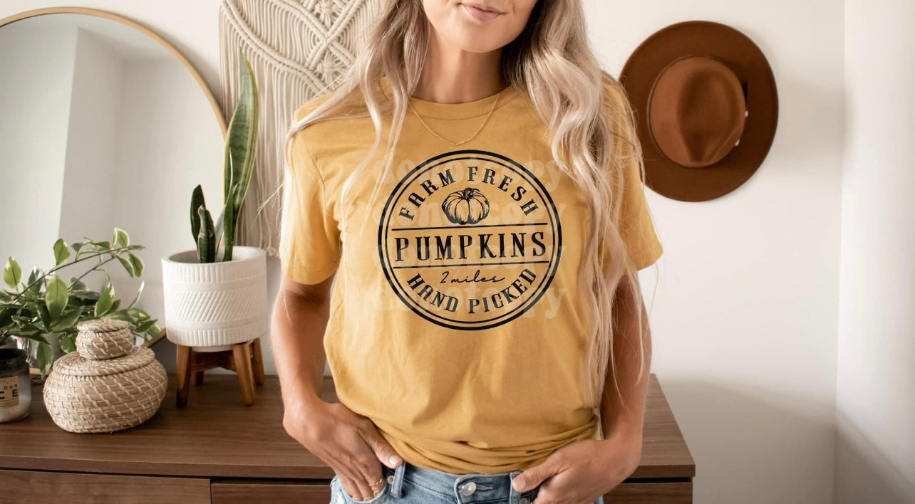 Farm Fresh Pumpkins Print Tee