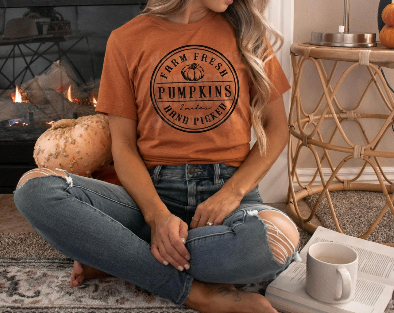 Farm Fresh Pumpkins Print Tee