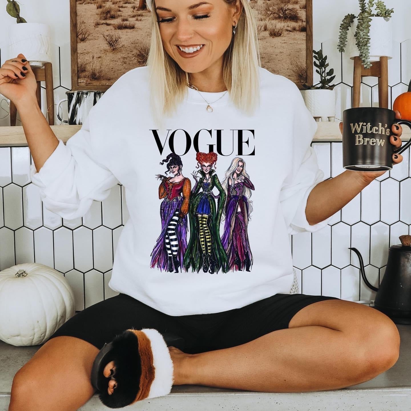 Vogue Three Witches Print Crew