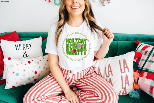 Holiday Hoobie Whatty Print Tee