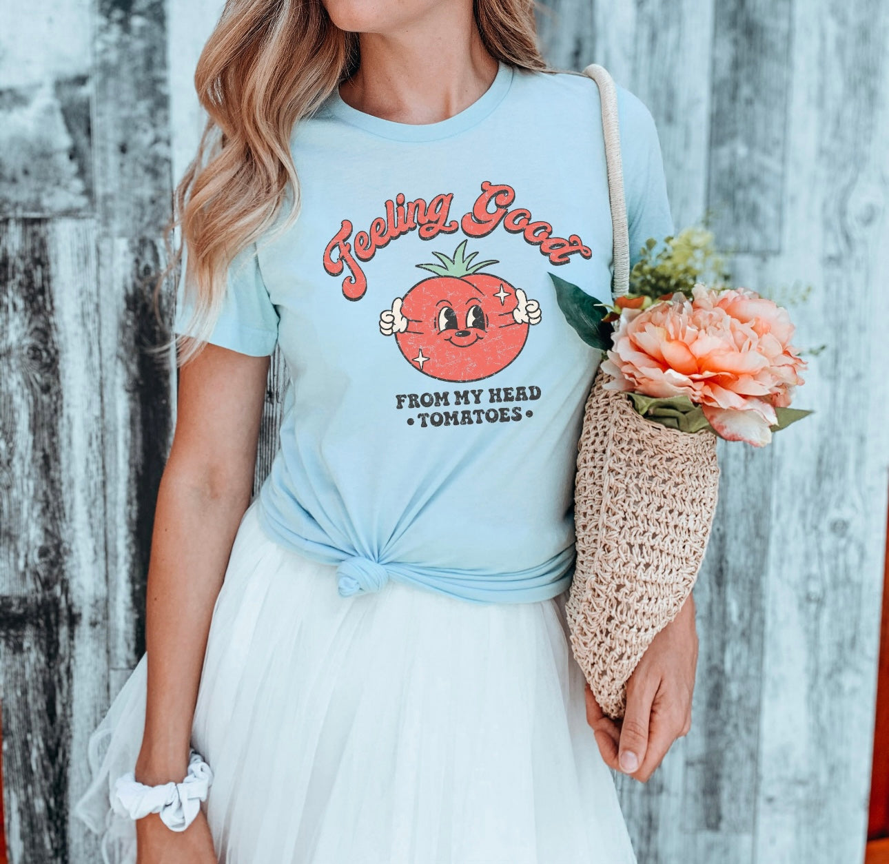 May 1st Drop - Feeling Good Tomato Print Crew
