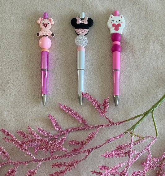 Beaded Pen - Pink Theme