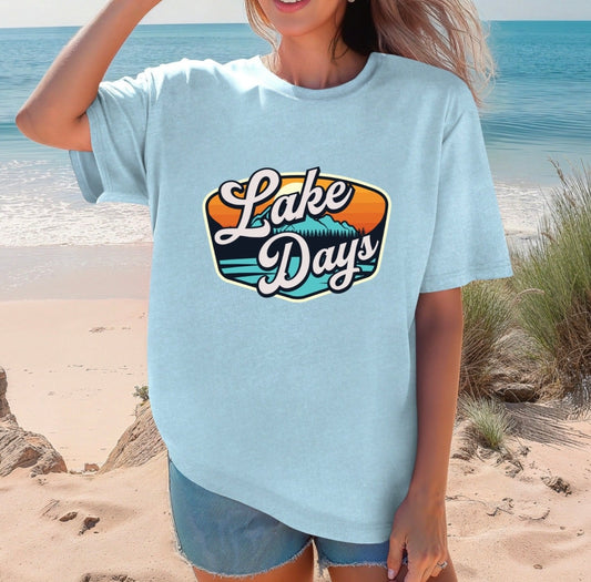 Lake Days Colorful Print Tee