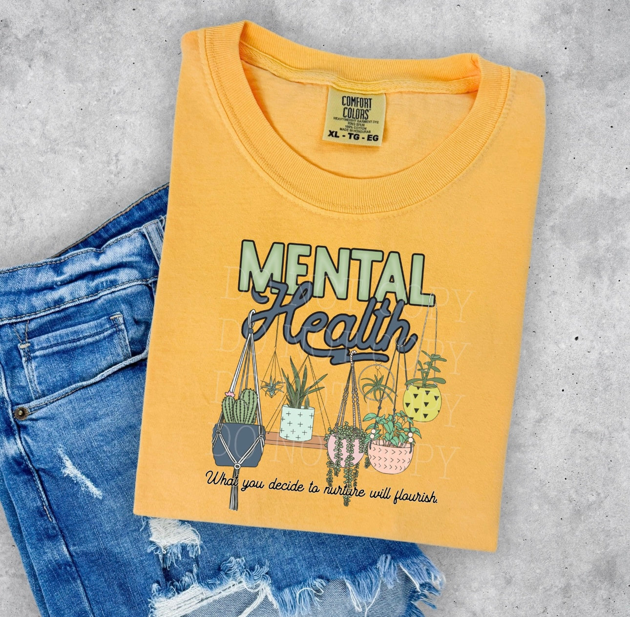 Mental Health Plants Print Tee