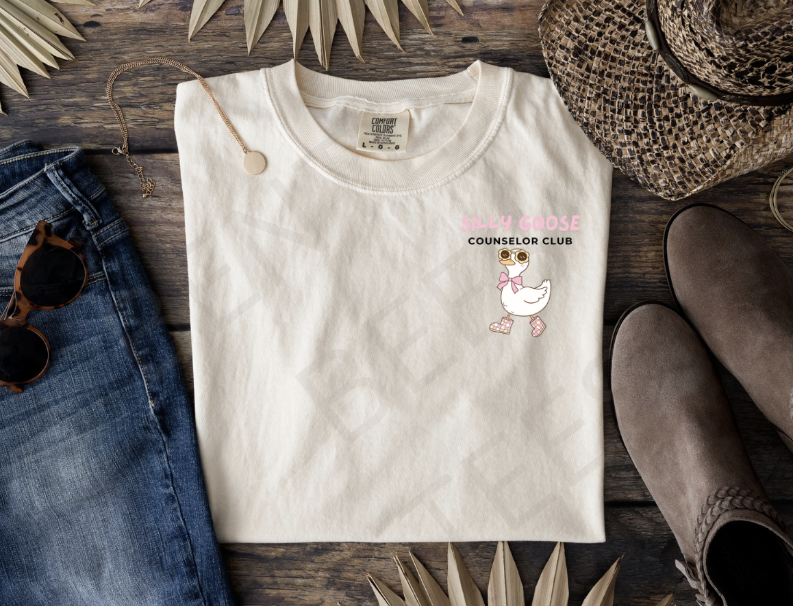 Silly Goose Counselor Print Crew/Hoodie