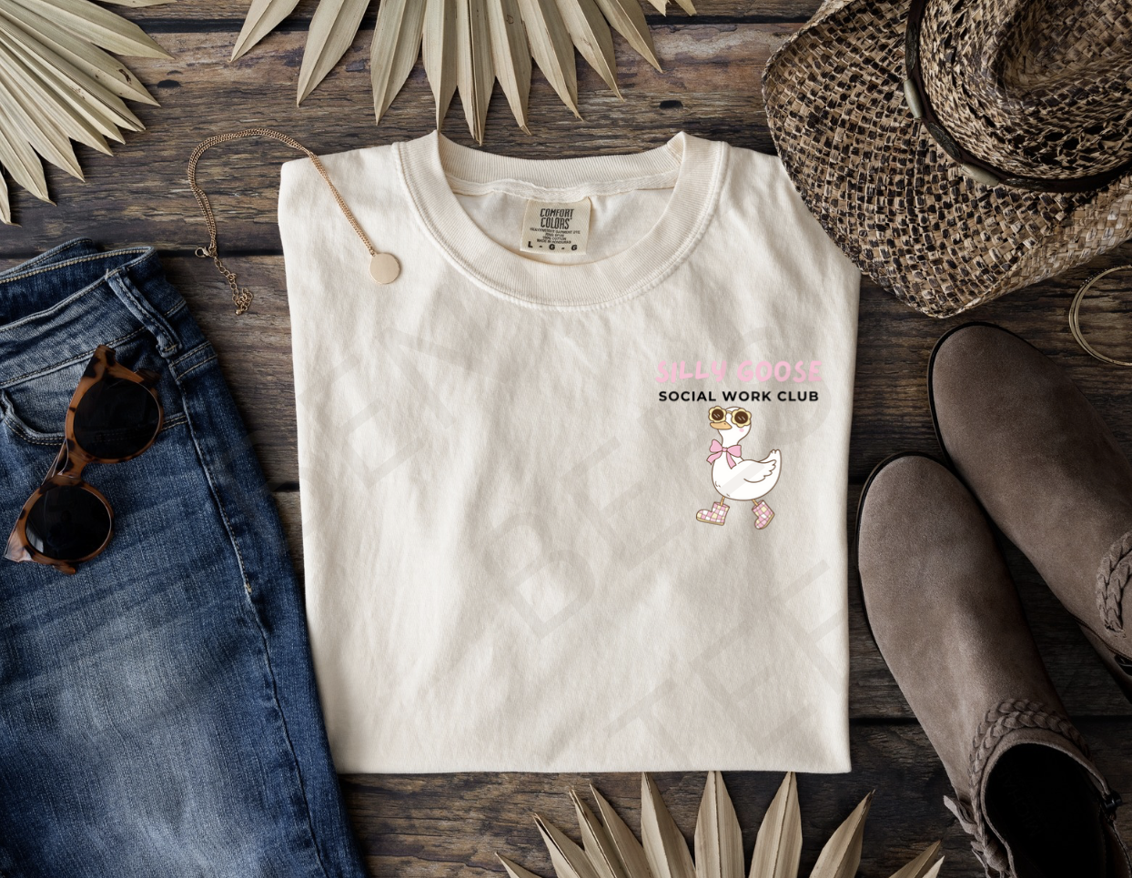 Silly Goose Social Worker Print Tee