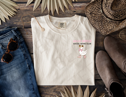 Silly Goose Social Worker Print Tee