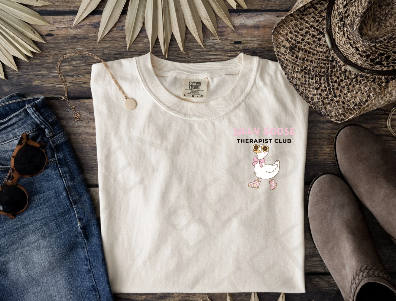 Silly Goose Therapist Print Crew/Hoodie