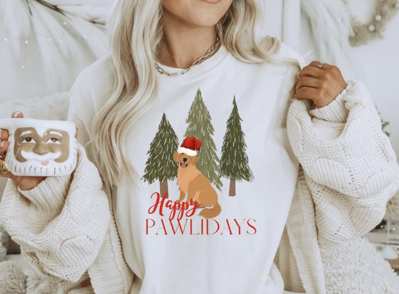 Happy Pawlidays Print Tee