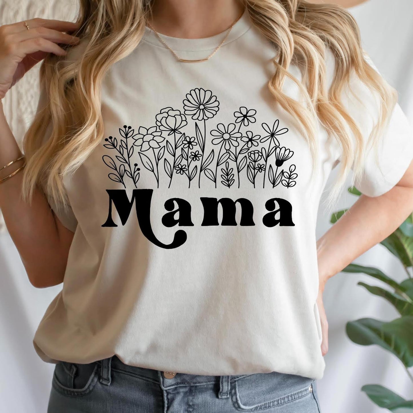 Mama Floral Print Tee