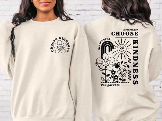 Choose Kindness Print Crew - LILAC font