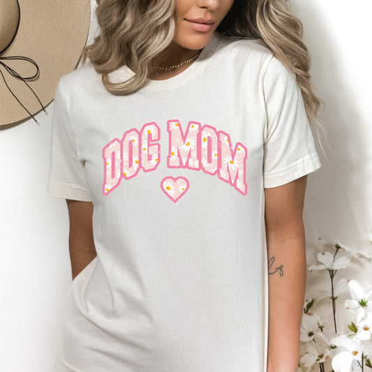 Dog Mom Daisy Floral Print Tee
