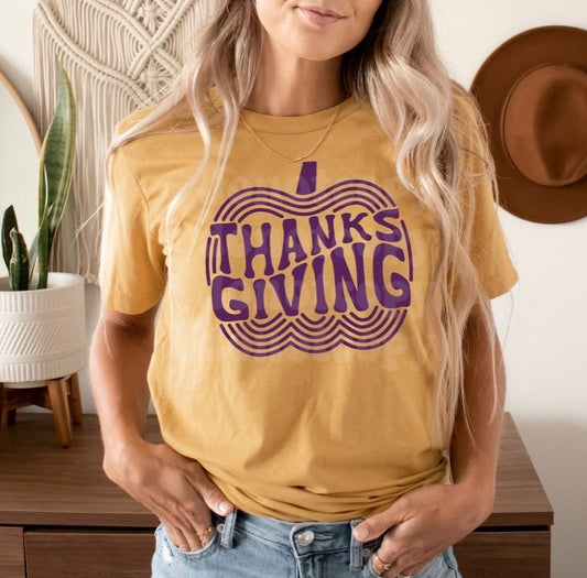 Thanksgiving Pumpkin Print Tee