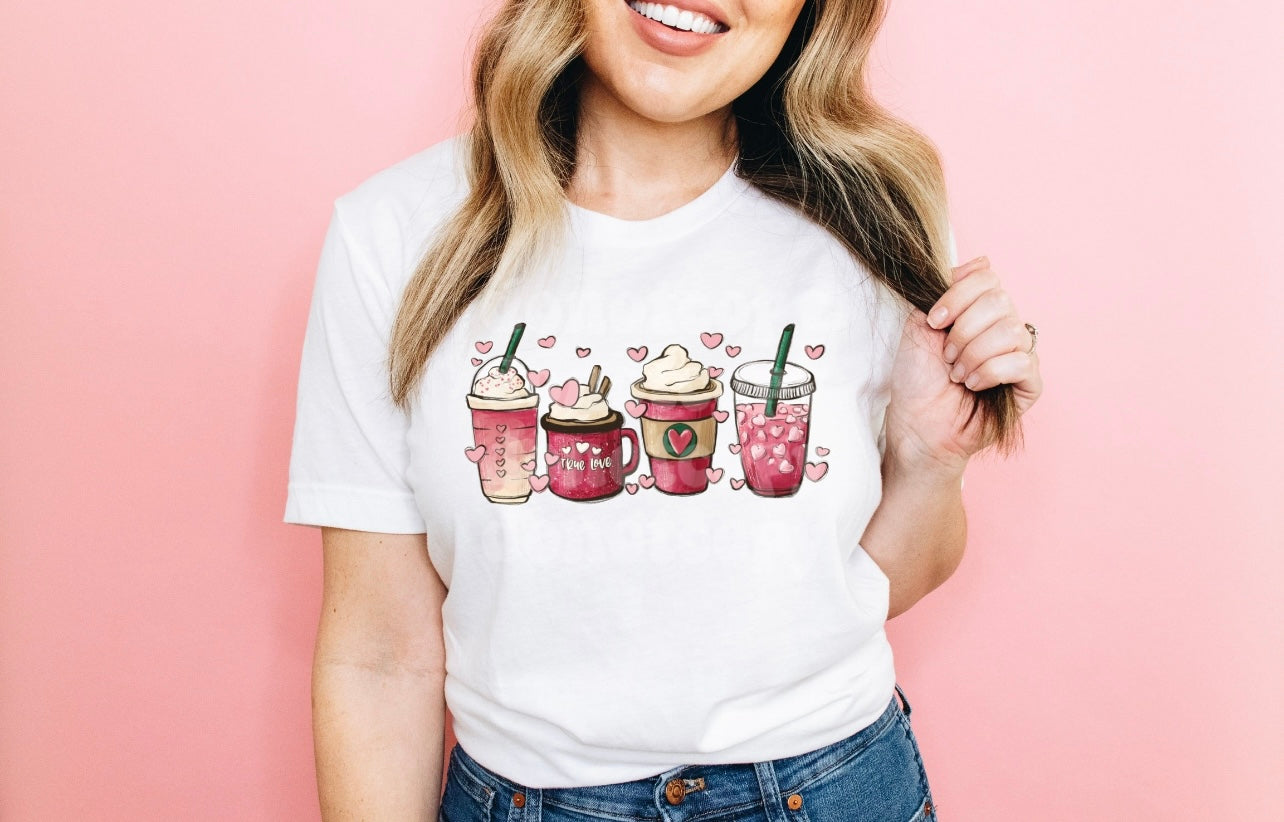 Valentine's Day Lattes Print Tee