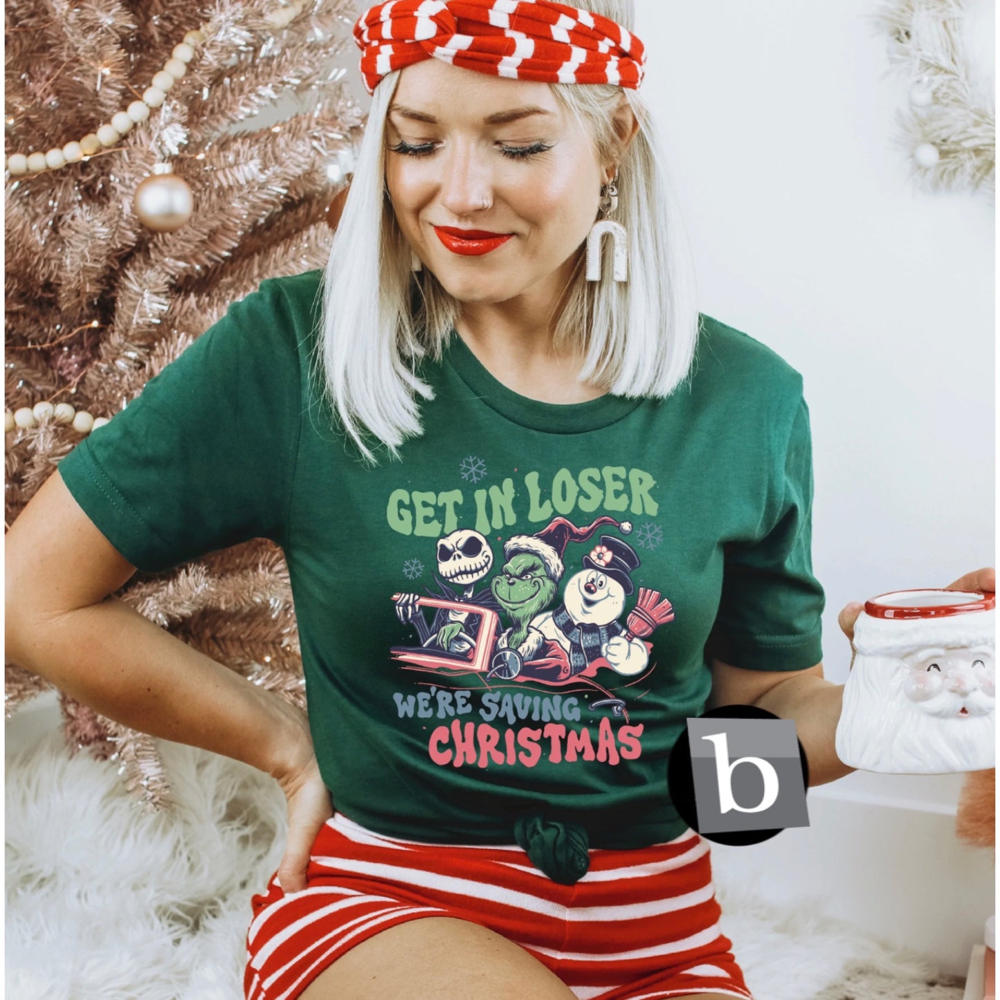 We're Saving Christmas Print Tee