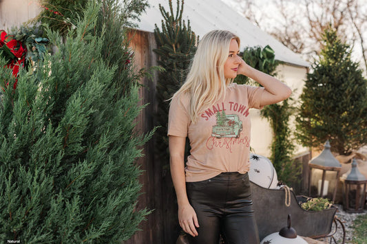 Small Town Christmas Print Tee