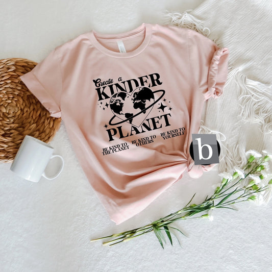 Create A Kinder Planet Print Tee