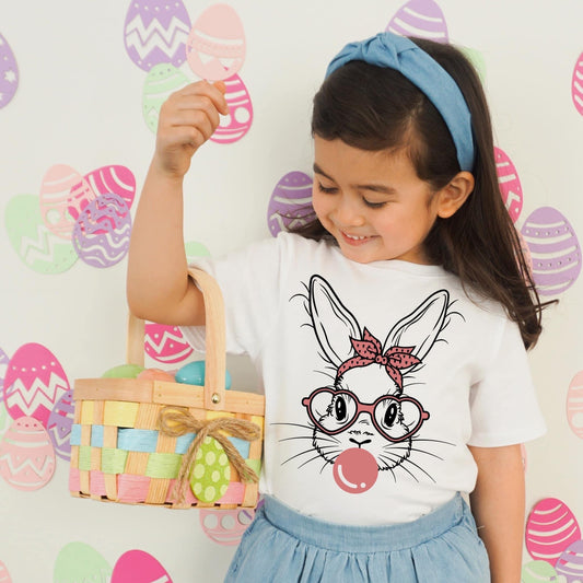 YOUTH Easter Bubble Gum Bunny Print Tee