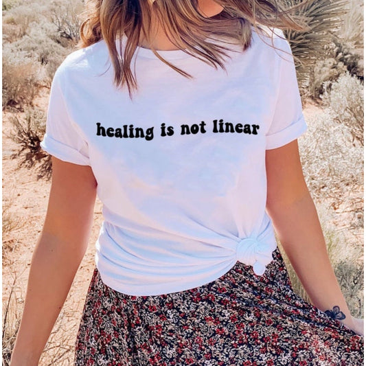 Healing Is Not Linear Print Tee